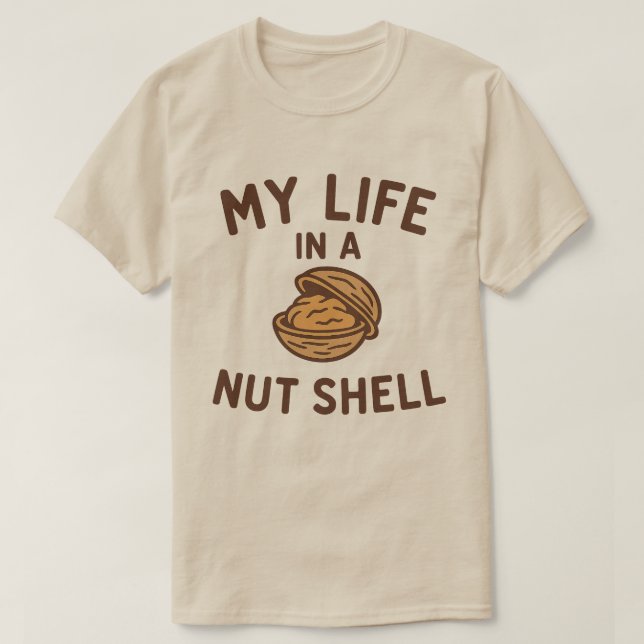 Livet i ett nötskal t shirt (Design framsida)