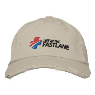 Livet i Fast Lane Cap Broderad Keps
