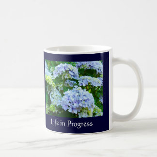 Livet i framsteg Kaffe kopp Mugg Blå Hortensia
