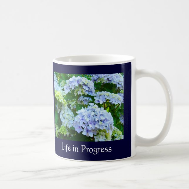 Livet i framsteg Kaffe kopp Mugg Blå Hortensia (Höger)