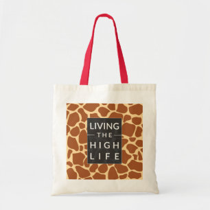 Livet i högtidsutskriften av giraffe tygkasse