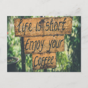 Livet i kort njuter av ditt kaffe