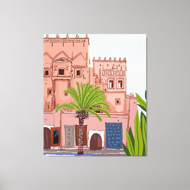Livet i Marocko, arkitektur Canvastryck (Framsida)