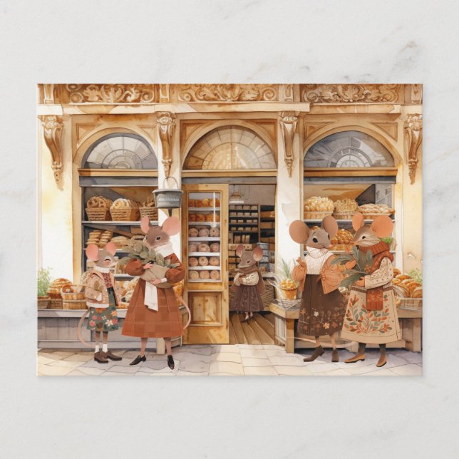 Livet i Mice Town - Bakery Day Vykort (Framsida)