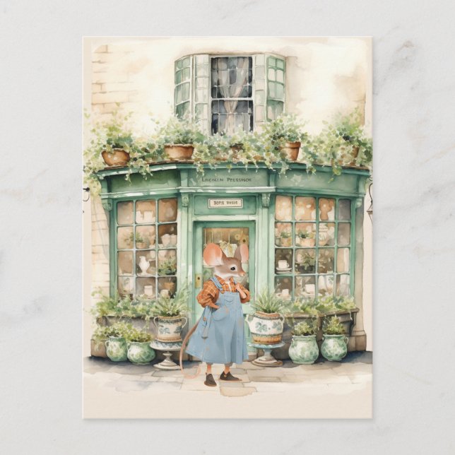 Livet i Mice Town - Emily's Plant Shop Vykort (Framsida)