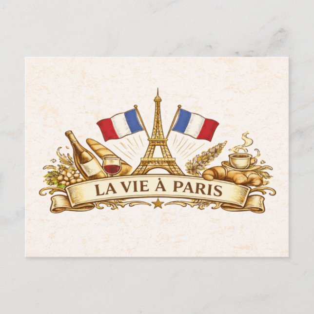 Livet i Paris Vykort (Framsida)