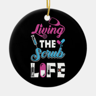 Livet i SCrub - Stethoscope Gift Julgransprydnad Keramik