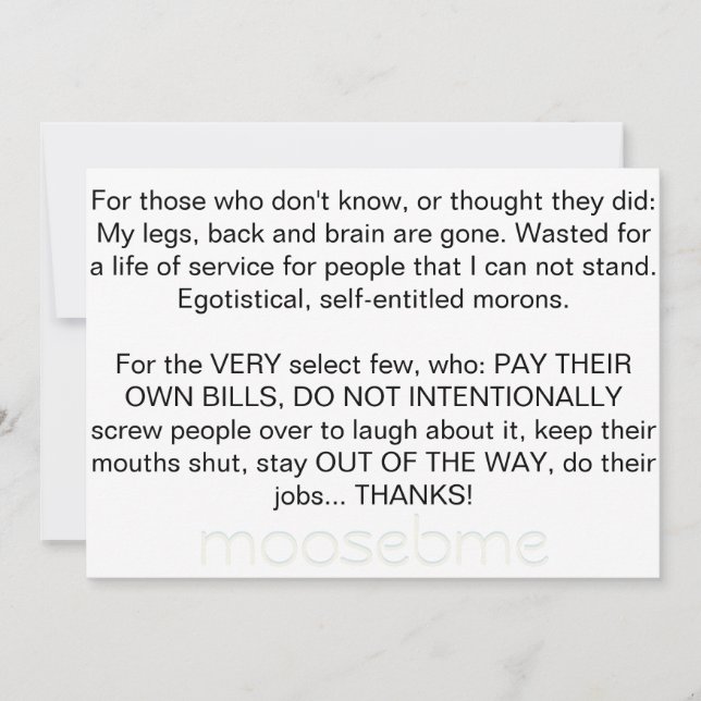 Livet i Sopor Tack Kort (Framsida)