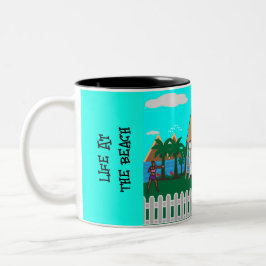 Livet i stranden Två-Tonad mugg