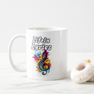 "Livet i texter" färgnoter typografi design Kaffemugg