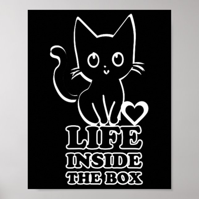 Livet innanför lådan - Svarta Kattunge Poster (Framsidan)