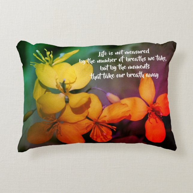 Livet inspirationsoffertblommor, Abstrakt Prydnadskudde (Framsidan)