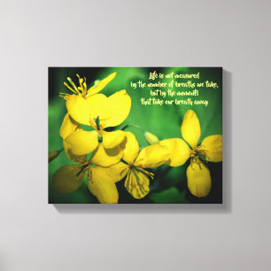 Livet inspirationsoffertblommor canvastryck