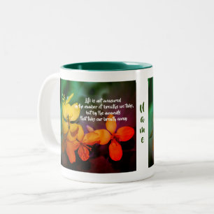 Livet inspirationsoffertblommor, Personlig Två-Tonad Mugg
