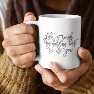 Livet inspirerande citat Modern psykisk hälsa Kaffemugg
