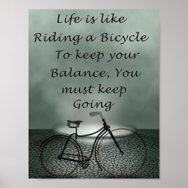 Livet inspirerande motiveringscitat poster (Framsidan)