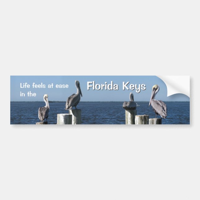 Livet känner sig lugnt i Florida Nycklar Bildekal (Framsidan)