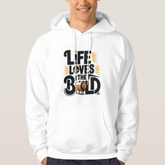 Livet Kärlek är djärvt Hoodie (Framsida)