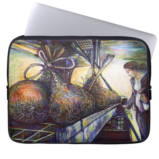 Livet kastar sitt öde laptop fodral (Framsidan)