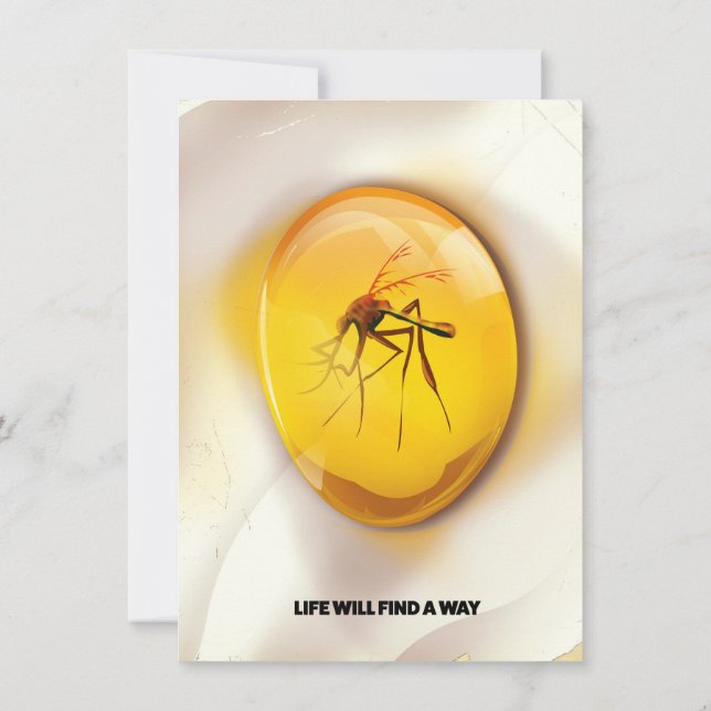 Livet kommer att hitta en väg inbjudningar (Baksida)