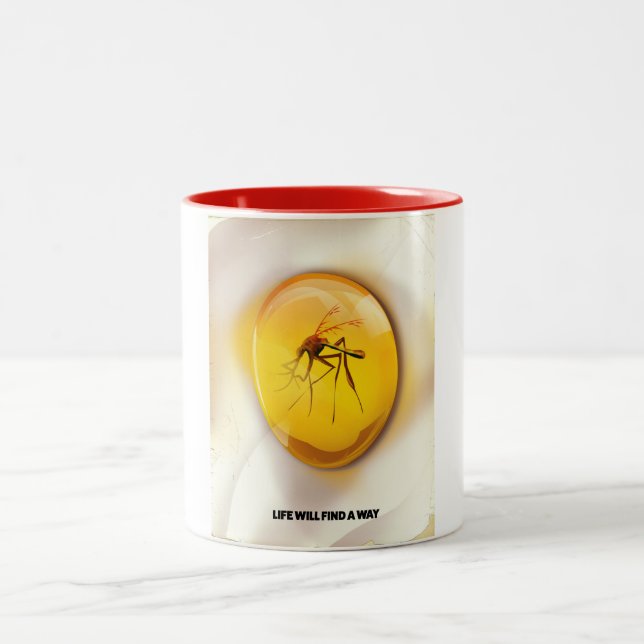 Livet kommer att hitta en väg Två-Tonad mugg (Center)