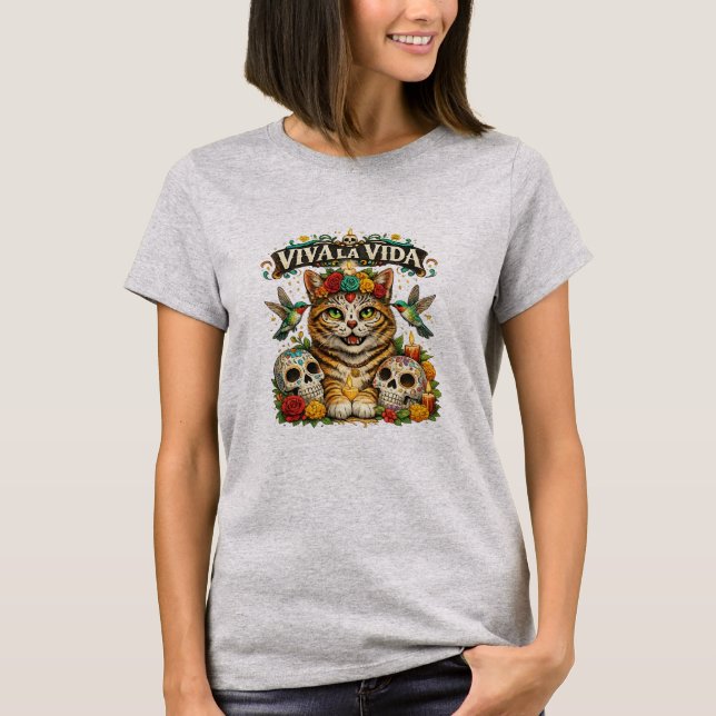 LIVET LEVANDE TIGERKATT T SHIRT (Framsida)