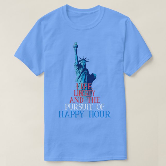Livet Liberty-processen i Lycklig Hour den 4 juli  T Shirt (Design framsida)