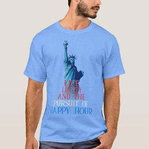 Livet Liberty-processen i Lycklig Hour den 4 juli T Shirt