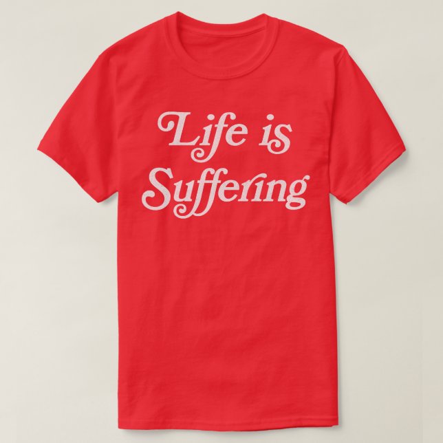 Livet lider av återfyllnadsmatad design t shirt (Design framsida)