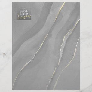 Livet Lilla Lektioner – Svart & Guld Självupptäckt Brevhuvud