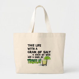 Livet, Lime, Salt, TEQUILA! Cocktailhumor Jumbo Tygkasse
