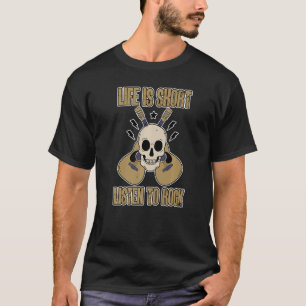 Livet lyssnar på musiker från Sten Rock musik T Shirt