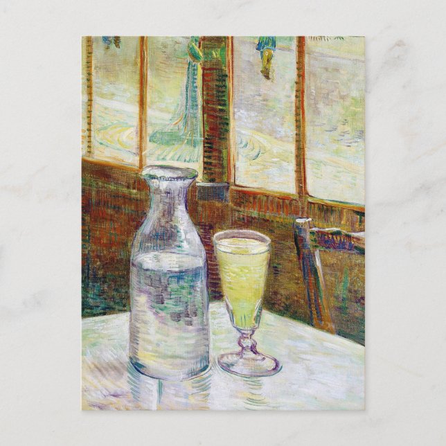 Livet med Absinthe Vincent van Gogh-färg Vykort (Framsida)