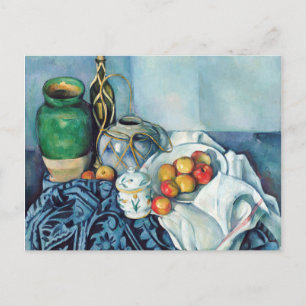 Livet med äpplen 1 av Paul Cézanne Vykort