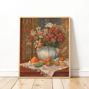 Livet med blommor och prickly Pears (Pears), Renoi Poster