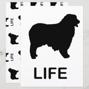 Livet med dubbelsidig skräpbok australian shepherd