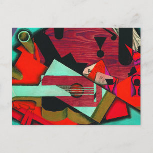 Livet med en Guitar av Juan Gris Vykort
