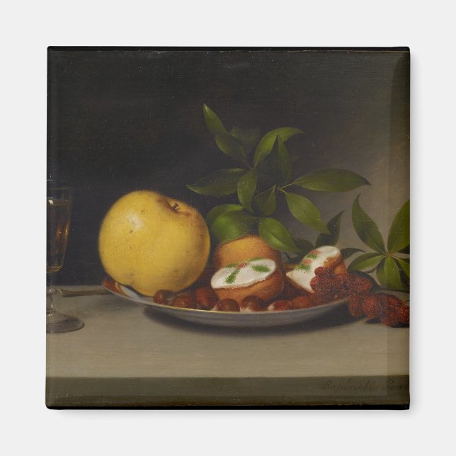 Livet med frukt, kakor och Vin, 1821 Magnet (Framsidan)