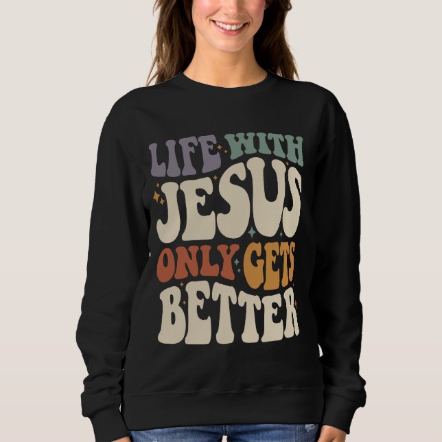 Livet med Jesus - inspirerande kristen citat T Shirt (Framsida)