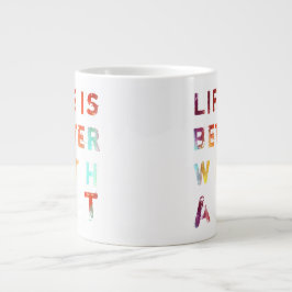 Livet med konst är bättre jumbo mugg