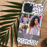 Livet med leopard Skriv ut 3 Photo Lilac<br><div class="desc">Loving Life med You Leopard-personlig för trycksaker med 3 av dina foton. Fotomallen har ställts in för visning av bilder i kvadratiskt instagram- och lodrät-format. Om du har problem med placeringen av bilder kan du prova att beskära till en kvadrat/porträtt innan du överför. Designad för iPhone 13 Pro Max men...</div>