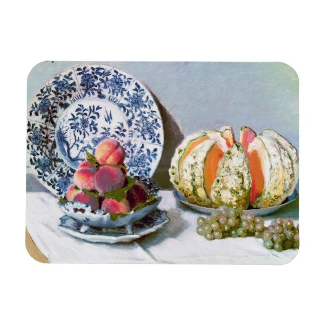 Livet med Melon, 1872 Claude Monet Magnet (Horisontell)
