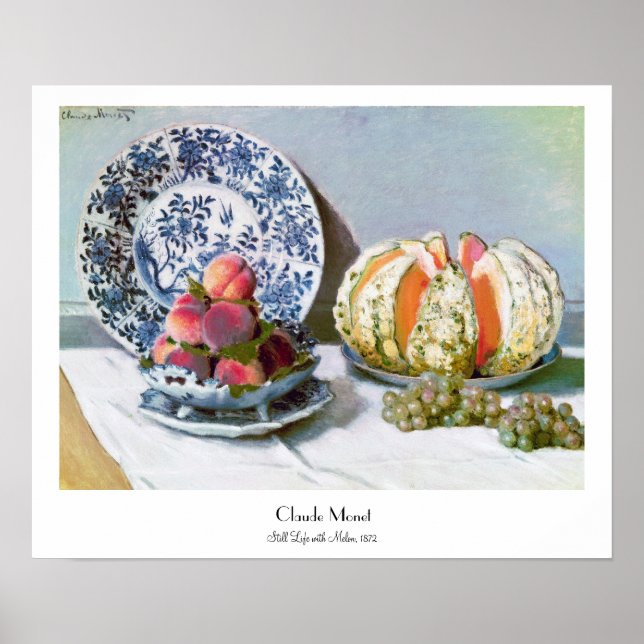 Livet med Melon, 1872 Claude Monet Poster (Framsidan)