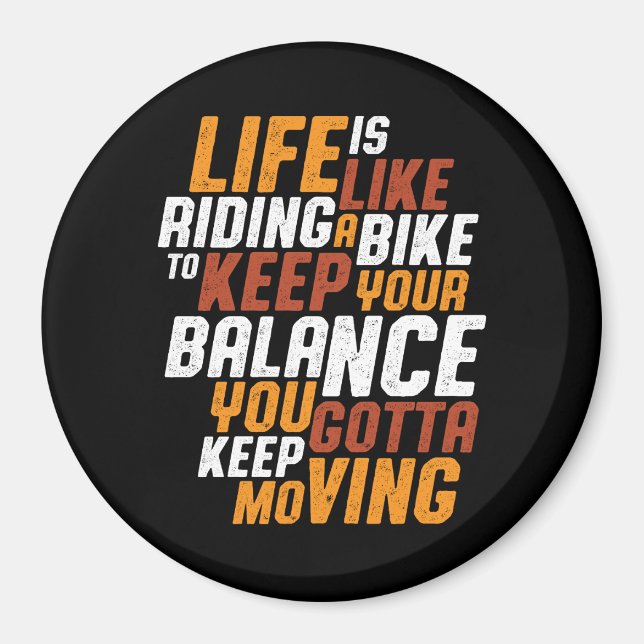 Livet med "Riding Bike" Magnet (Framsidan)