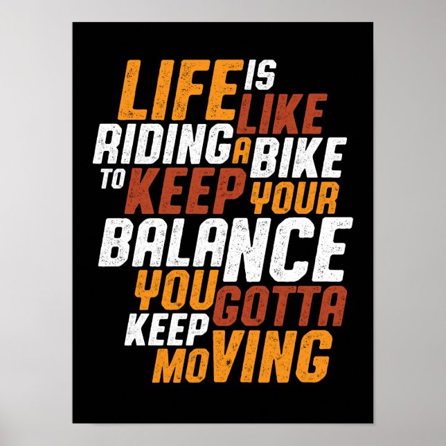 Livet med "Riding Bike" Poster (Framsidan)