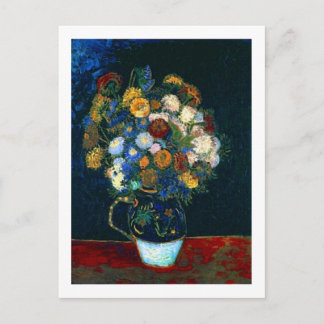 Livet med Zinnias Van Gogh Fine Art Vykort