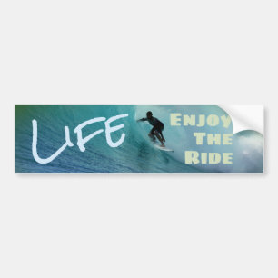 Livet - njut av Ride Surfer Bildekal