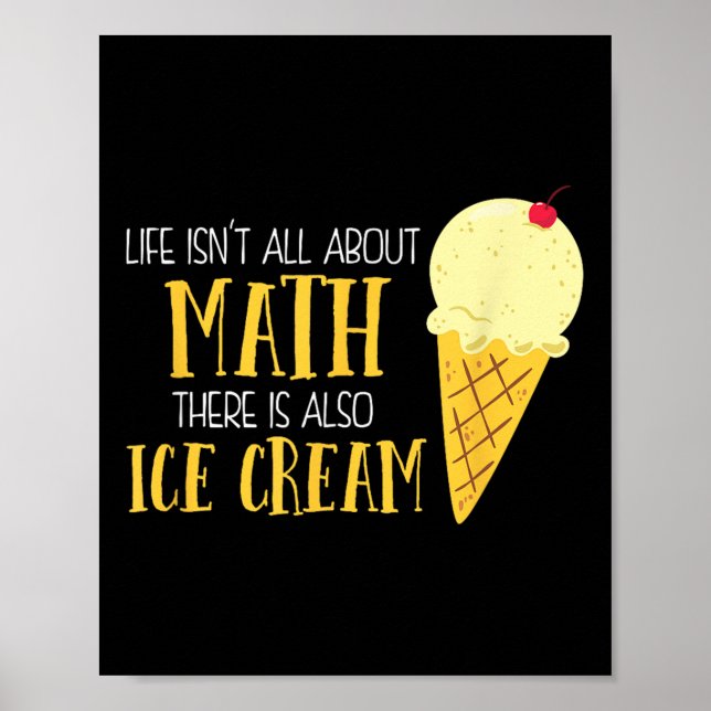 Livet om matematik där finns också iskräm S Poster (Framsidan)