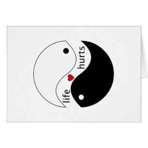 Livet ontr, Heart håller yin + yang tillsammans, Hälsningskort