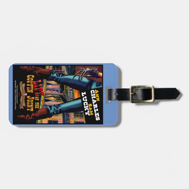 Livet på Coffin Joint med bagagemärke. Bagagebricka (Horisontell Framsida)